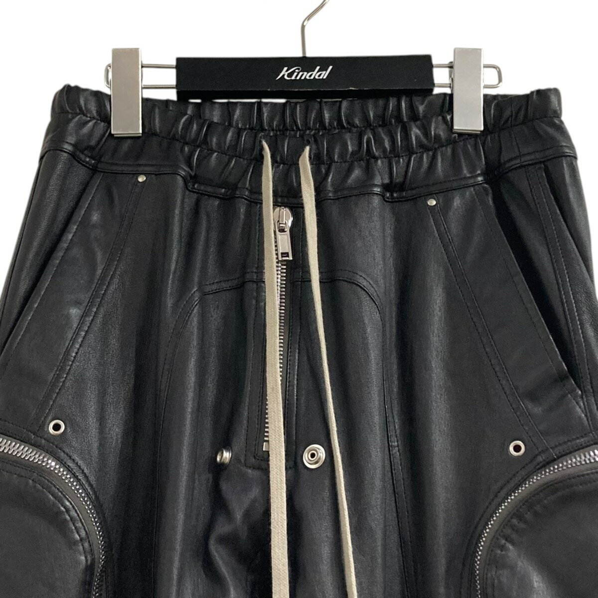 【中古】RICK OWENSレザーバウハウスカーゴパンツ RP02A7327-LS ブラック サイズ：40【価格見直し】