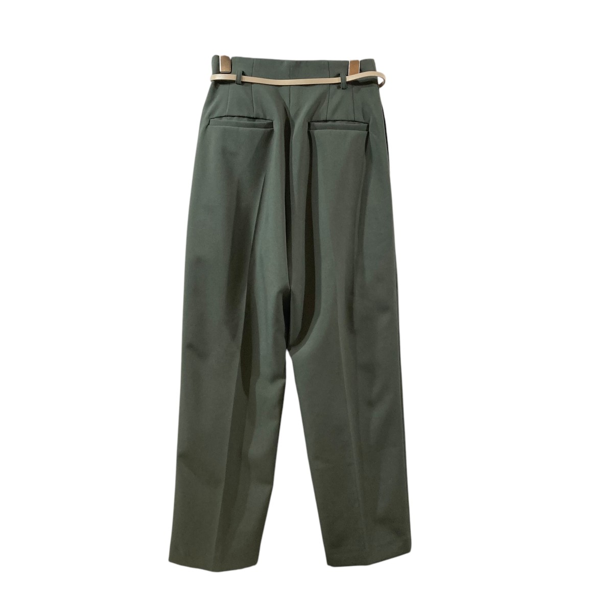 【中古】AMERIスラックス 02110841210 オリーブ サイズ：S【価格見直し】