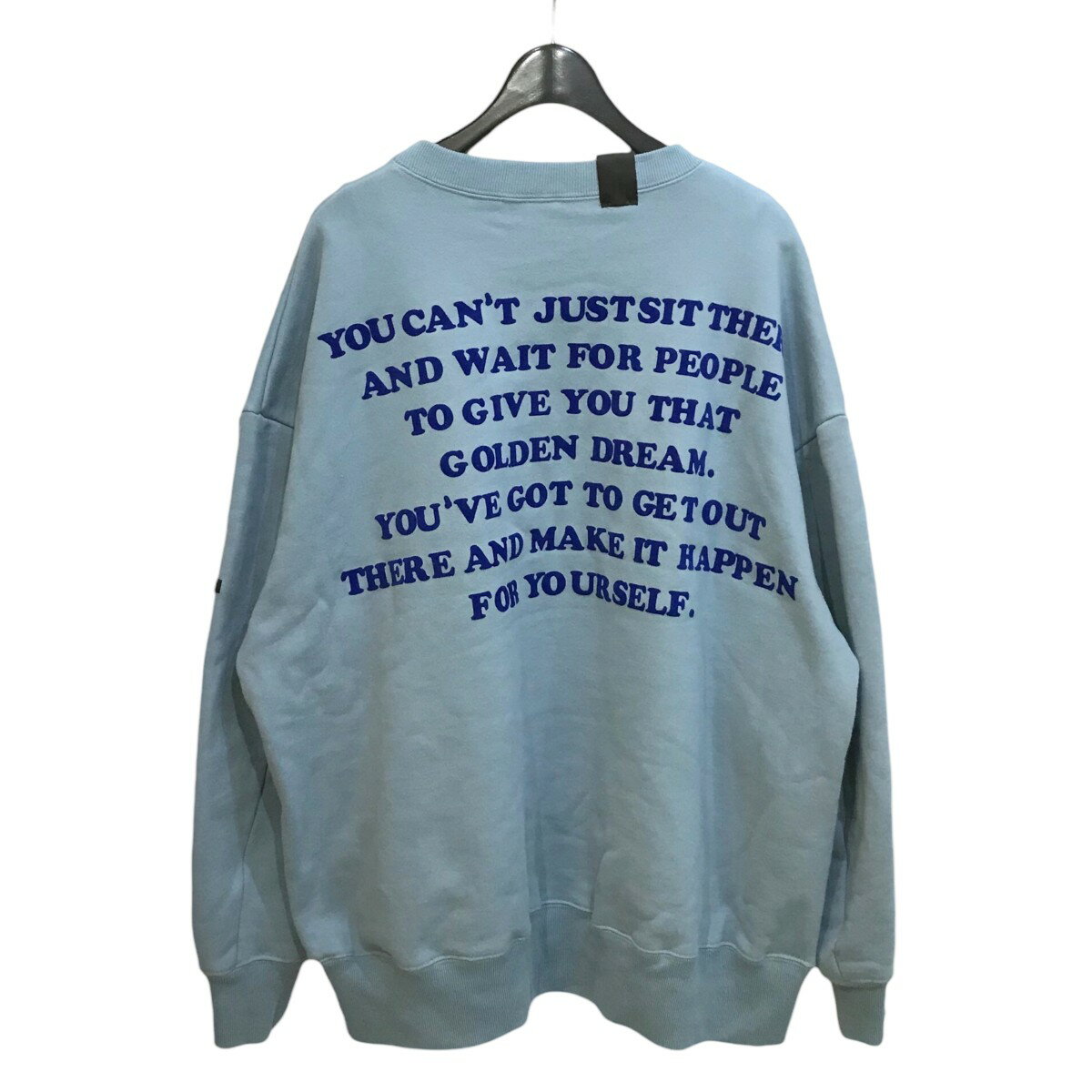 【中古】N．HOOLYWOOD COMPILE24AW 「CREWNECK SWEATSHIRT」 フロッキープリントスウェット 2242 CS62 027 スカイブルー サイズ：36【価格見直し】