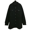 【中古】RICK OWENS 「OVERSIZED OUTERSHIRT」 ウールアウターシャツ RU02C7728 WFN ブラック サイズ:48 【1603...