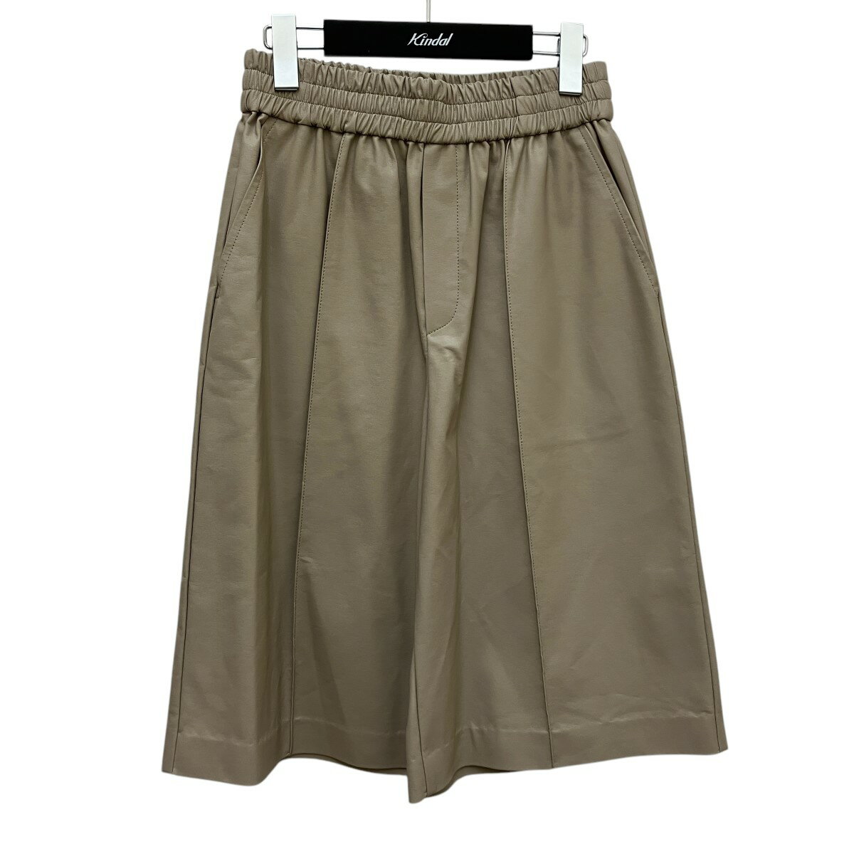 【中古】LE CIEL BLEU シンセティックレザーハーフパンツ 25S68621 ベージュ サイズ:38 【160325】(ルシェルブルー)