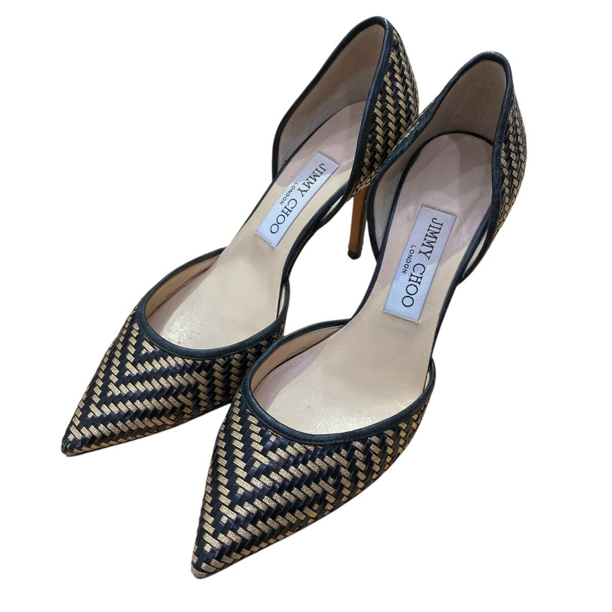 【極美品】JIMMY CHOO ジミーチュウ パンプス バイカラー 小さいサイズ JIMMY CHOO(ジミーチュウ) ヒールパンプス グリーン サイズ 35
