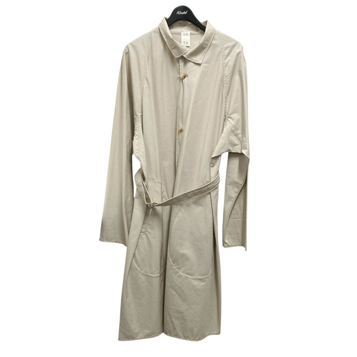【中古】seya. ZERO COAT ベルトコート CF06082F32 ベージュ サイズ:M 【170325】(セヤ)