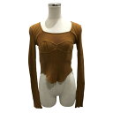 【中古】FETICO Ribbed Bustier Top リブニット FTC212-0701 キャメル サイズ:1 【190325】(フェティコ)(4)