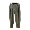 【中古】Drawer チェック スラックスパンツ 6514 236 0936 グリーン サイズ:34 【190325】(ドゥロワー)