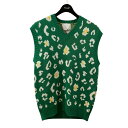 【中古】KAIKO MIMICRY KNIT VEST GRASS ニットベスト KAIKO-22-009 グリーン×ホワイト サイズ:ワンサイズ 【18032...