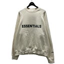 【中古】FOG ESSENTIALSロゴクルーネックスウェット クリーム サイズ:M【価格見直し】