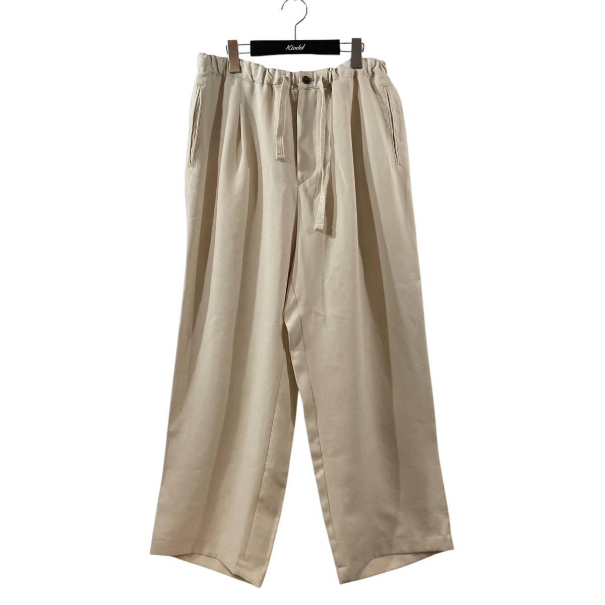 【中古】EDIFICE22SS LA BOUCLE イージーパンツ 22030300100710 アイボリー サイズ:3【価格見直し】