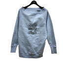 【中古】MIU MIU プリントスウェット MJA810 サックスブルー サイズ:S 【190325】(ミュウミュウ)