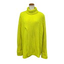 【中古】LOUIS VUITTONChunky Rib Slit Roll Neck ハイネックニット HFN75WHPJ イエロー サイズ:XL【価格見直し】