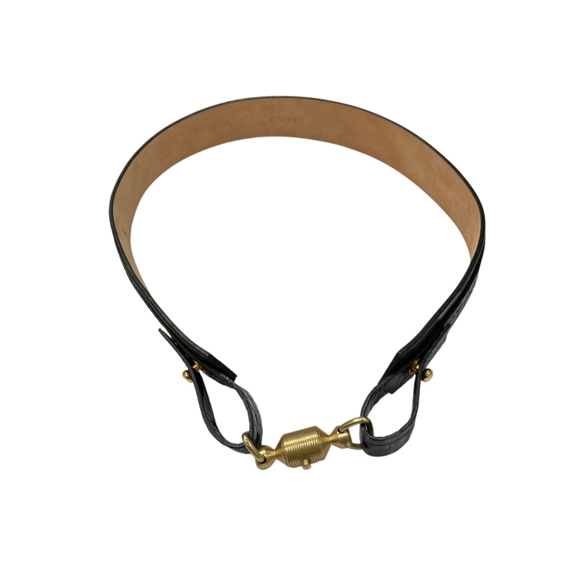 【中古】COTE　ベルト 44-BE007-21 ブラック×シルバー サイズ：S 【210325】（コート）