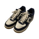 【中古】NIKE AIR FORCE1 07 LV8 スニーカー DQ7659-102 ホワイト×ネイビー サイズ:25.0cm 【210325】(ナイキ)