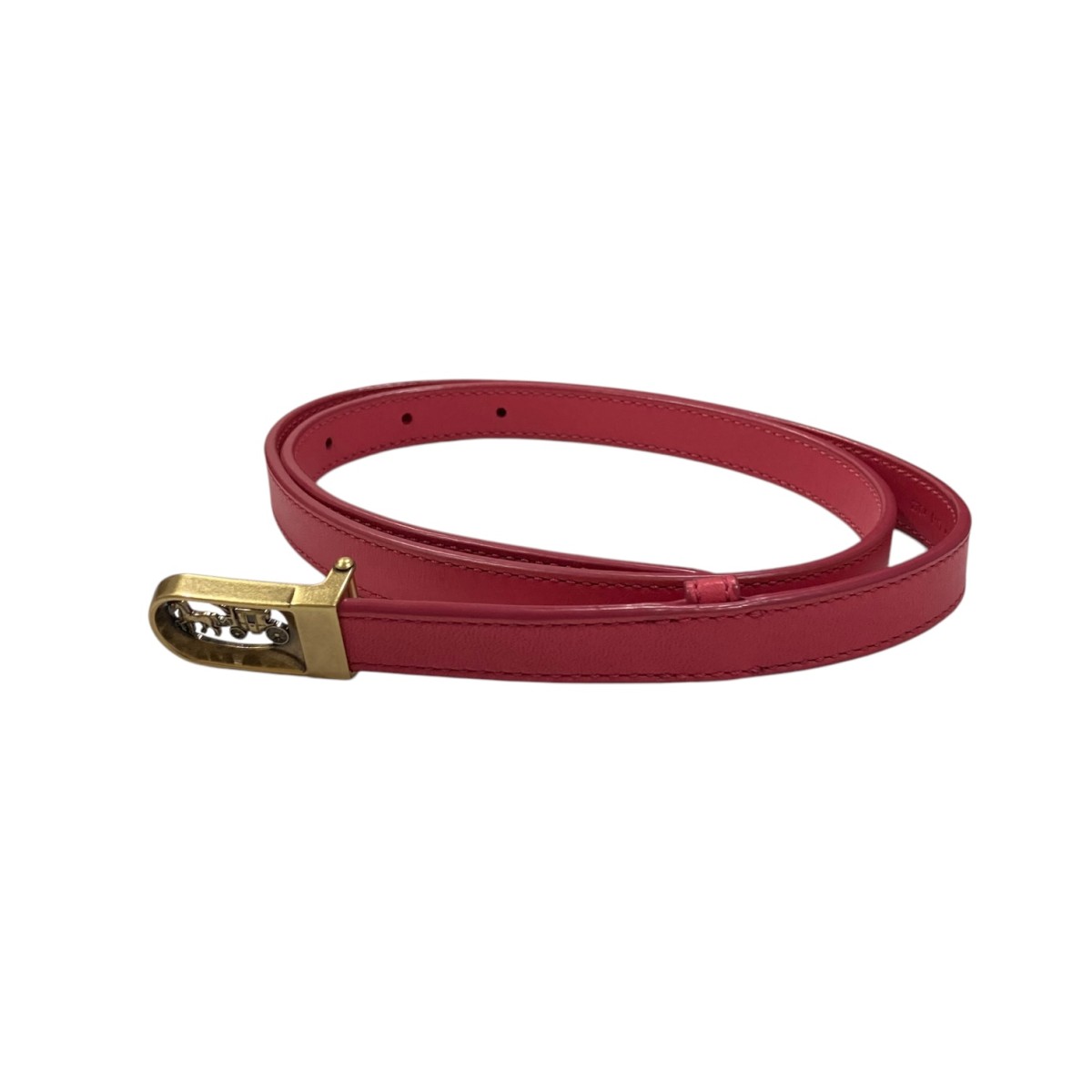 【中古】COACH ベルト 2704 ショッキングピンク サイズ:S 【220325】(コーチ)