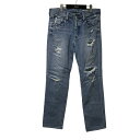 【中古】RED CARD クラッシュデニムパンツ 727800 ライトインディゴ サイズ:M 【220325】(レッドカード)
