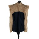 【中古】FETICO ギャザースリーブボディースーツ FTC242-0422 TULLE GATHERED BODYSUIT ベージュ×ブラック サイズ:2 【220325】(フェティコ)