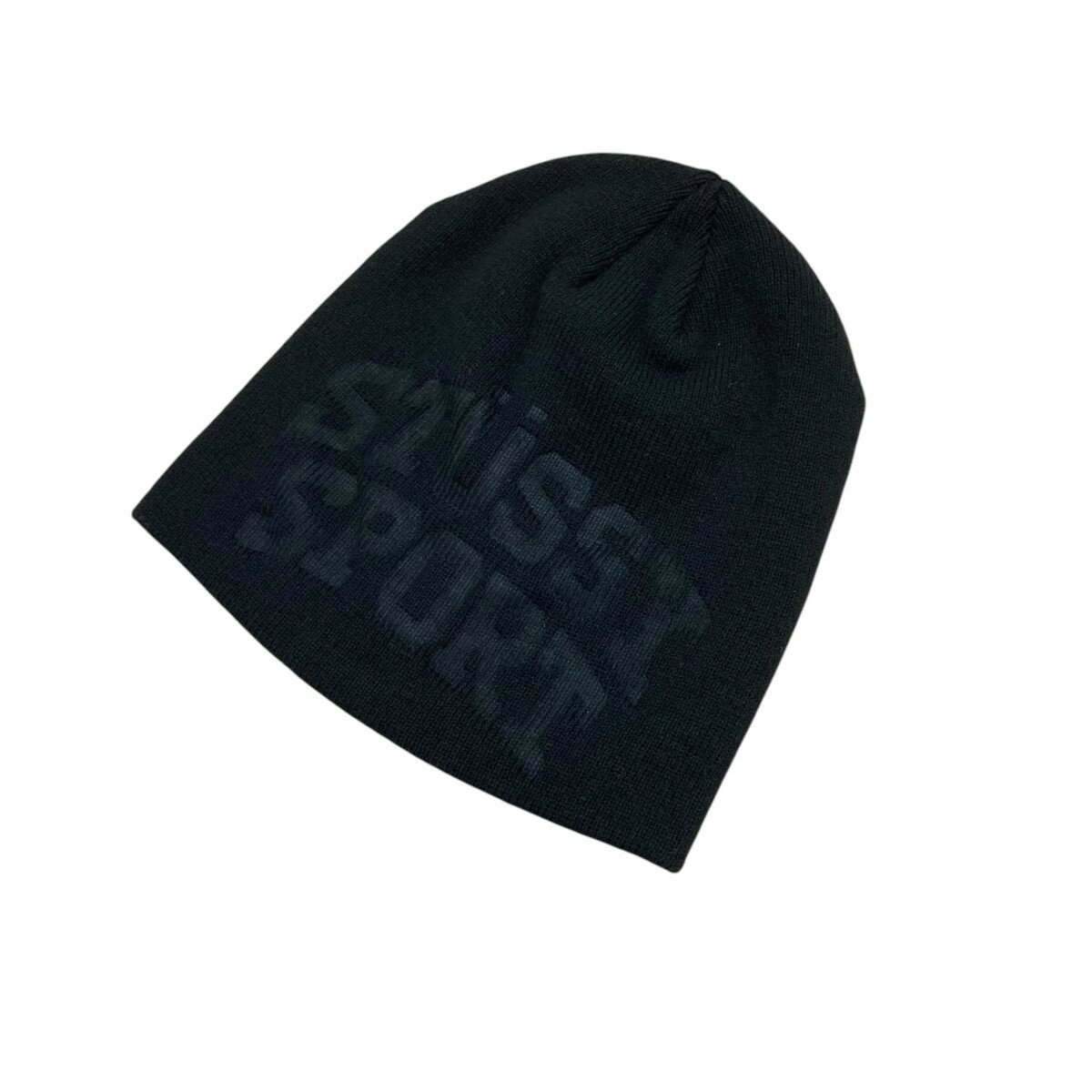 【中古】stussyニット帽 ブラック【価格見直し】