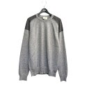 【中古】HERMESカシミヤクルーネックニット グレー サイズ:M【価格見直し】