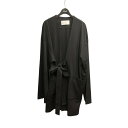 【中古】prasthana Compressed Wool Jersey Draping Gown ウエストリボンウールガウン P-1302001 ブラック サイズ:1 【230325】(プラスターナ)(4)