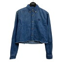 【中古】MIU MIU デニムシャツ インディゴ サイズ:36 【250325】(ミュウミュウ)