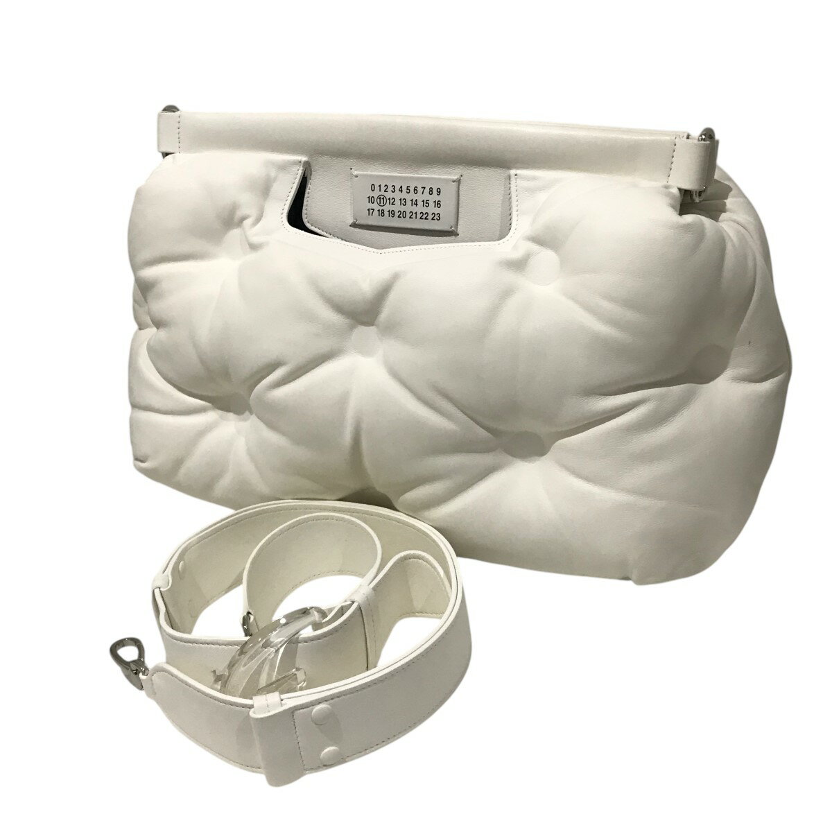 【中古】Maison Margiela GLAM SLAM ミディアムショルダーバッグ S56WG0177 ホワイト 【250325】(メゾンマルジェラ)