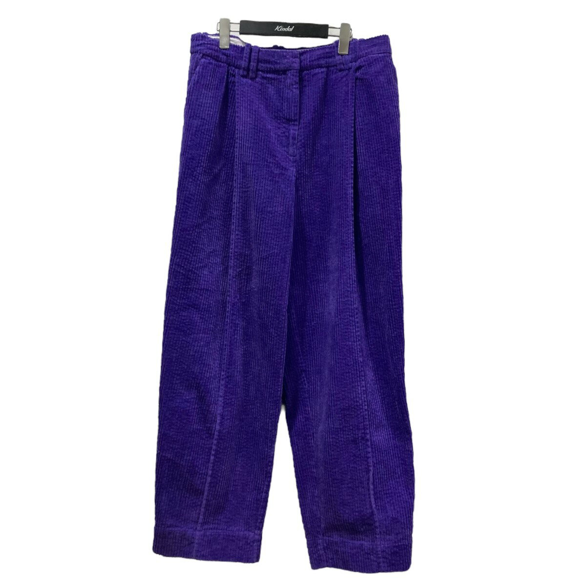 【中古】Ganni Corduroy Relaxed Pleated PANTS 太畝ワイドコーデュロイパンツ 6303 パープル サイズ:40 【250325】(ガニー)