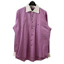 【中古】ETRO 長袖シャツ ピンク×ホワイト サイズ:43 【250325】(エトロ)
