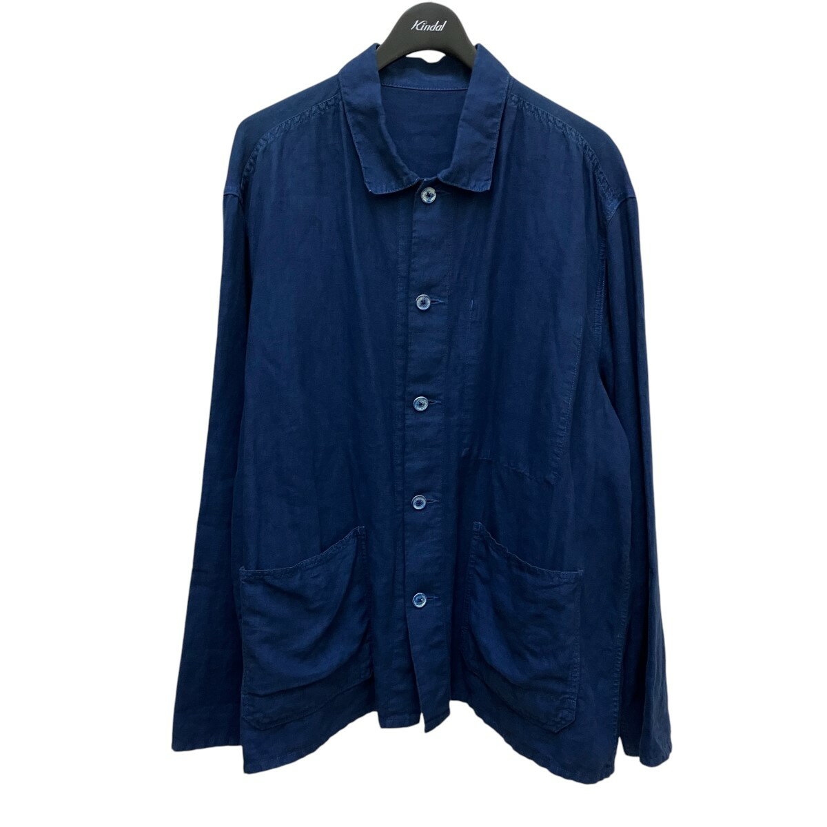 【中古】Porter Classic リネンジャケット ネイビー サイズ:L 【260325】(ポータークラシック)