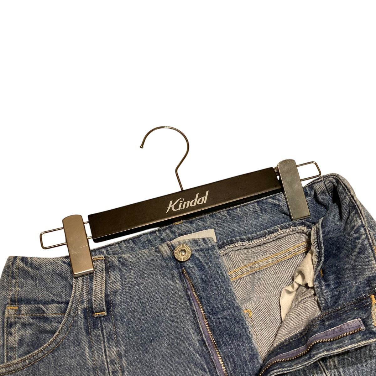 【中古】MURRALTucked slit denim デニムパンツ MU23SS-1203 インディゴ サイズ：0【価格見直し】