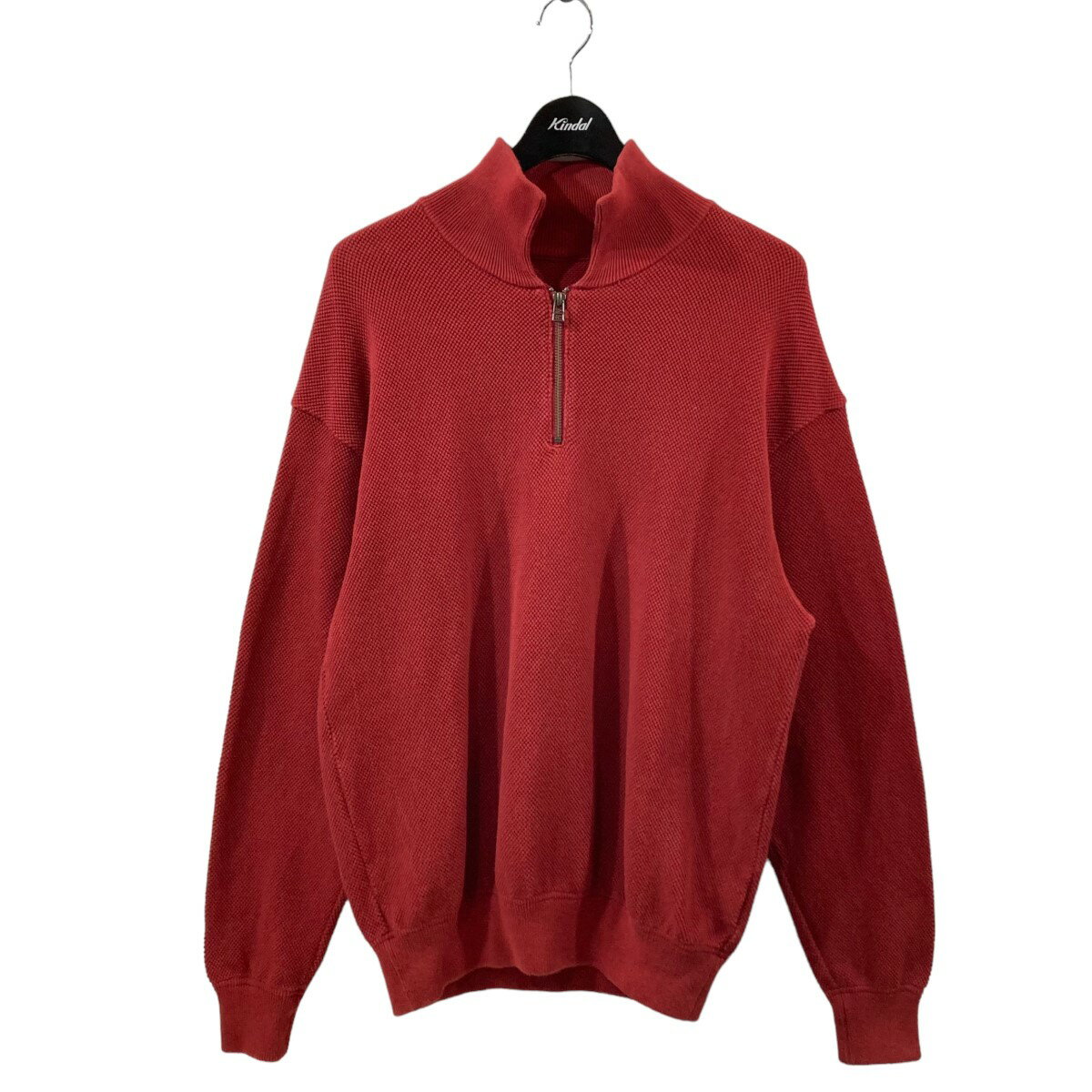 【中古】crepusculeハーフジップニット 2203-004 レッド サイズ:1【価格見直し】