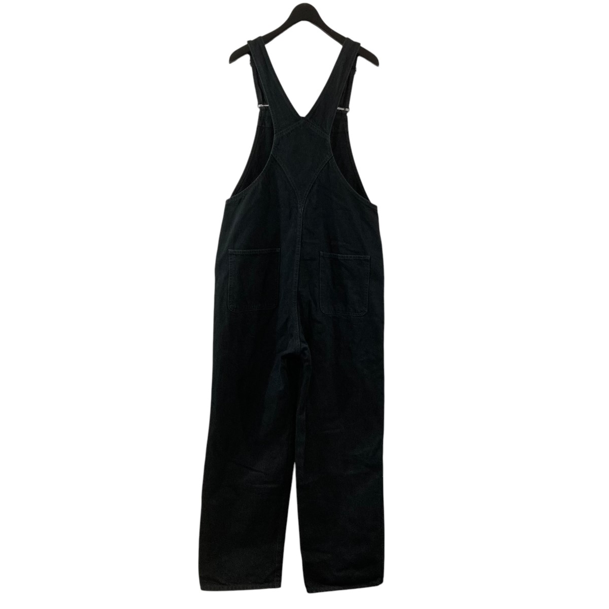 【中古】STEVEN ALANデニムオーバーオ-ル 8226 243 0525 ブラック サイズ：M【価格見直し】