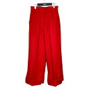 【中古】TOGA ARCHIVES 18AW インサイドスカーフスリットトラウザーパンツ TA82-FF121 レッド サイズ:34 【260325】(トーガア...