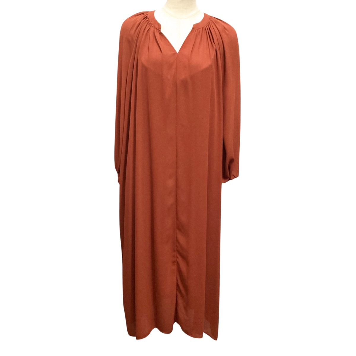 【中古】AMERI ギャザーワンピース オレンジ 【270325】(アメリ)