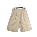 【中古】LINKABLE ハイウエストハーフパンツ 412-36023 オフホワイト サイズ:38 【270325】(リンカブル)