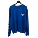 【中古】TAIN DOUBLE PUSH POWER DEPARTMENT HEAVY CREW SWEAT トレーナー 21TN-TR41 ブルー サイズ:L...