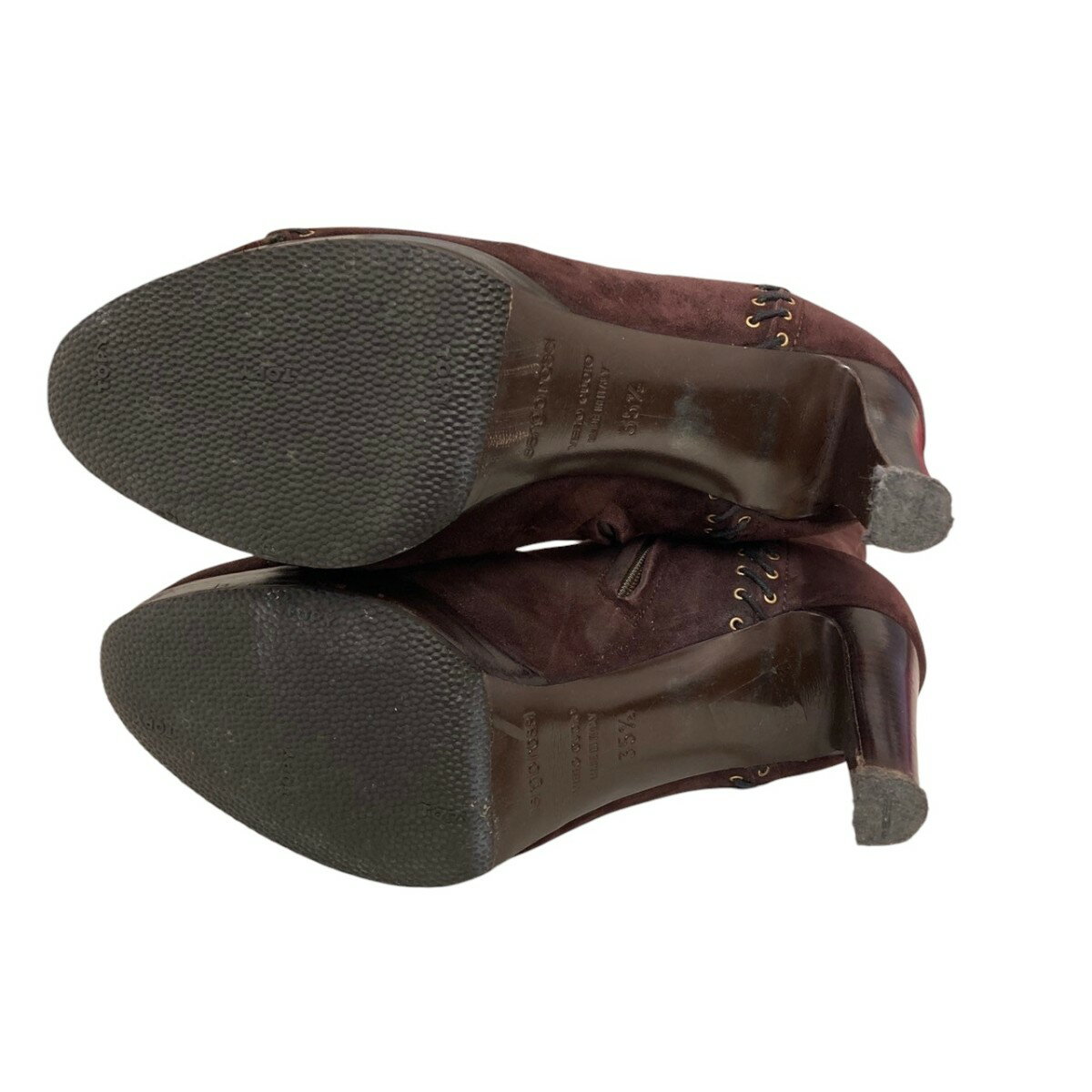 【中古】sergio rossiロングヒールブーツ 8368 6812 ワインレッド サイズ：35 1/2(22.5cm相当）【価格見直し】