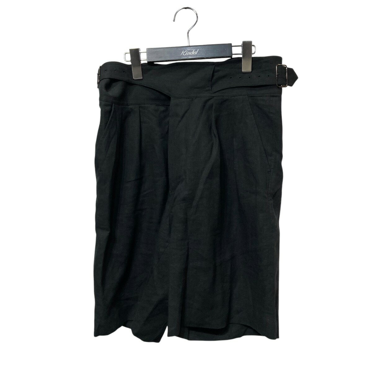 【中古】GALERIE VIE 23SS フレンチリネン グルカショートパンツ 23-04-31-04515 ブラック サイズ:44 【270325】(ギャルリーヴィー)