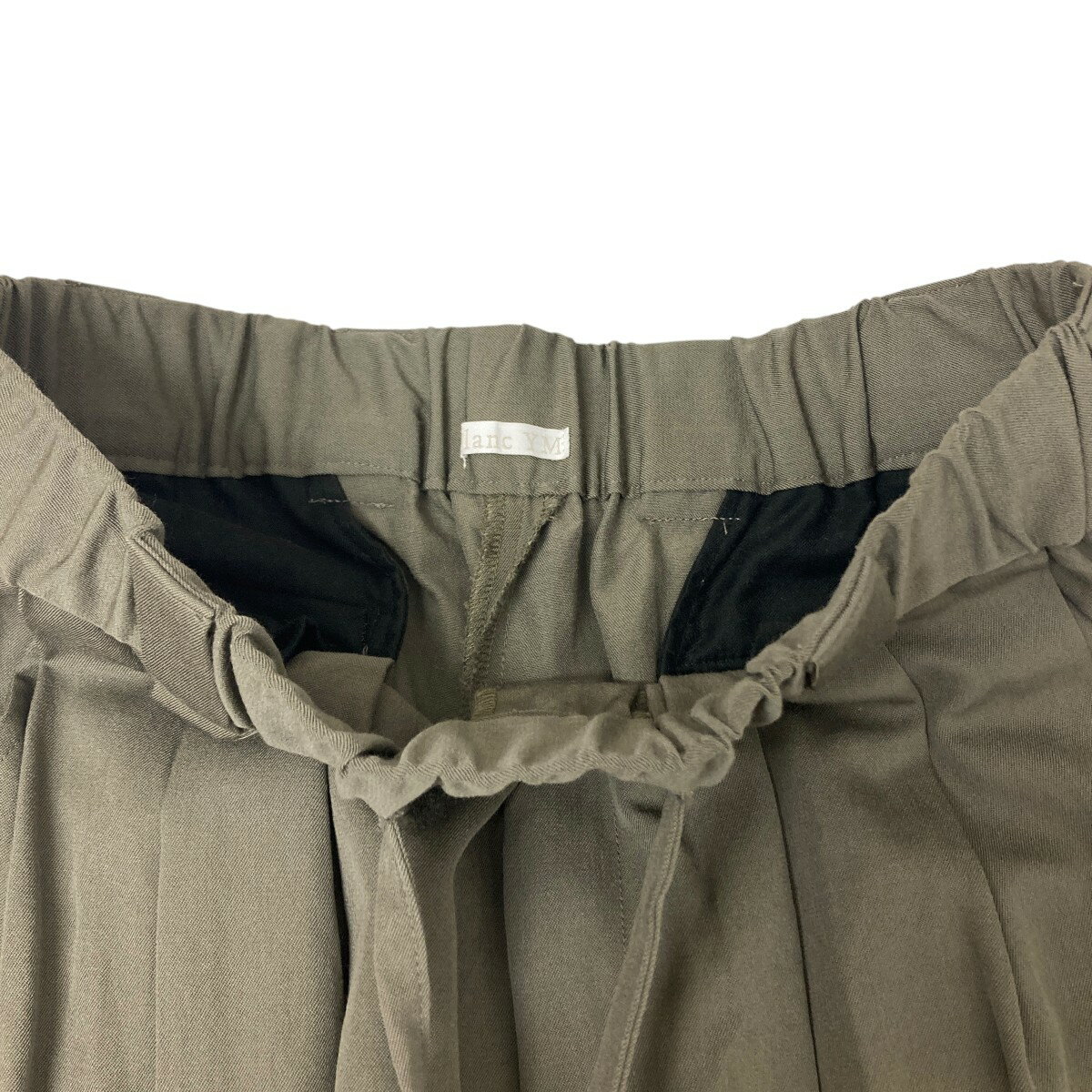 【中古】Blanc YMイージーワイドパンツ カーキ サイズ：S【価格見直し】