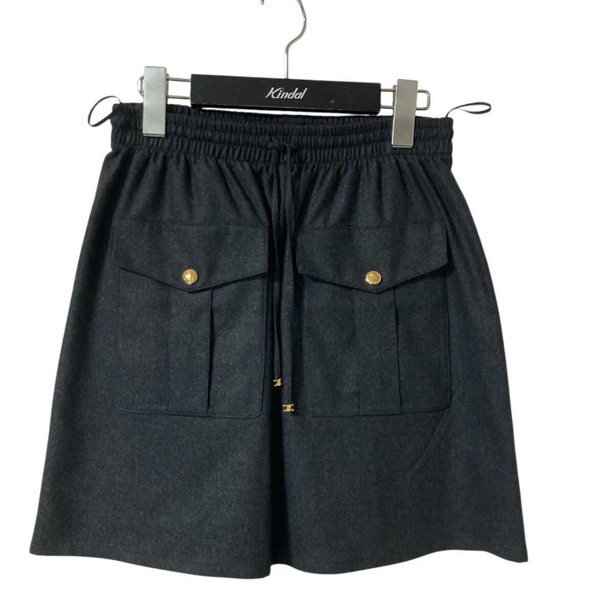 【中古】CELINEカシミヤ スカート 2J506561F グレー サイズ:36【価格見直し】