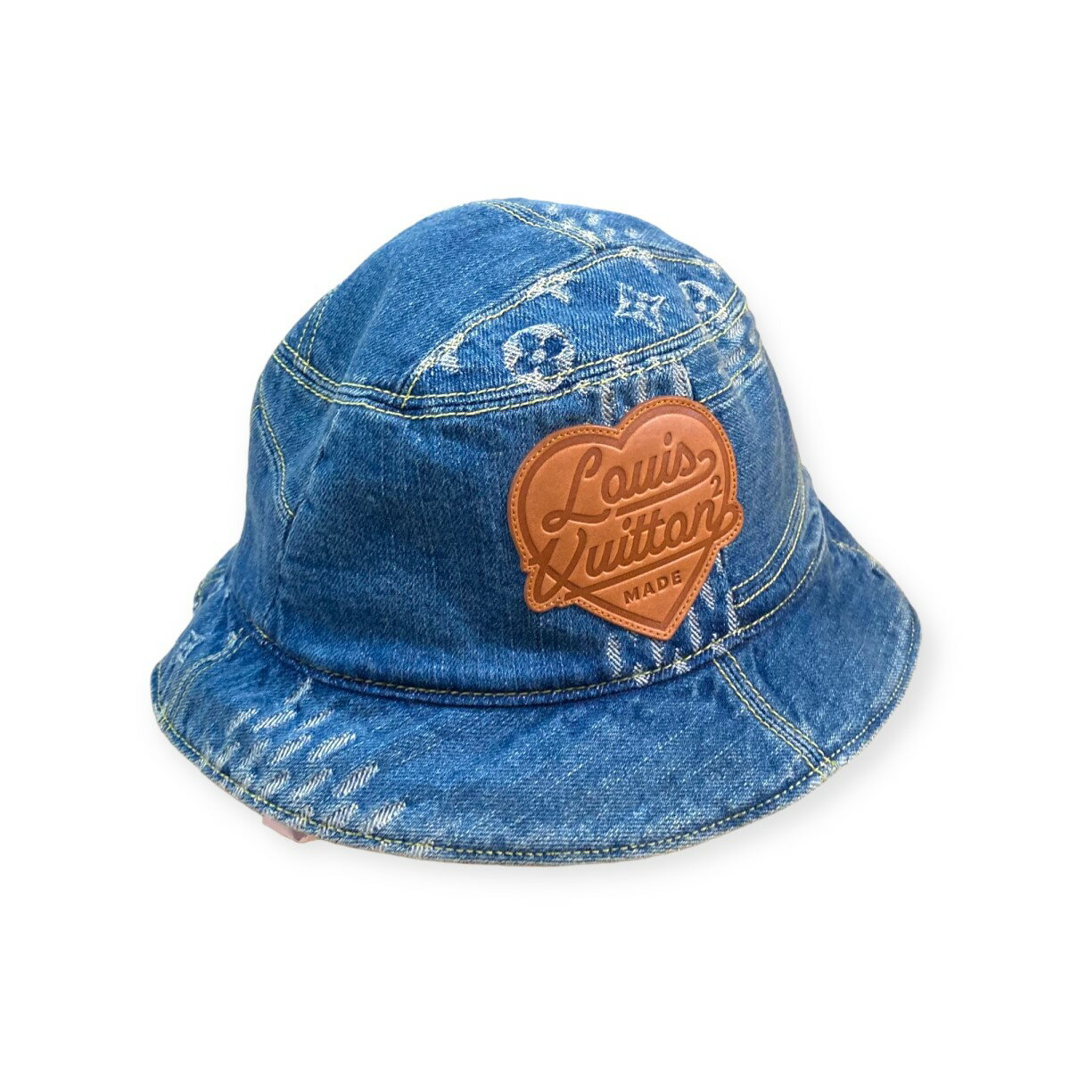 【中古】LOUIS VUITTON ×NIGO リバーシブルデニムバケットハット MP3242 インディゴ サイズ:L 【290325】(ルイヴィトン)