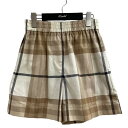 【中古】BURBERRY チェックショートパンツ 8056854 ベージュ サイズ:36 【290325】(バーバリー)