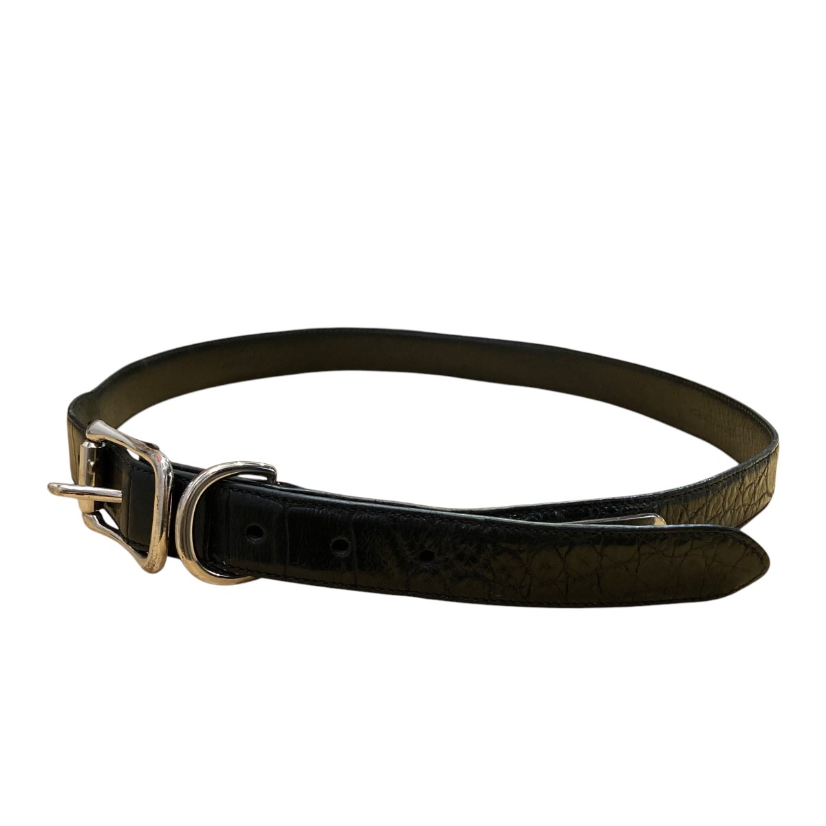 【中古】RALPH LAUREN　レザーベルト 404084734-001 ブラック 【290325】（ラルフローレン）