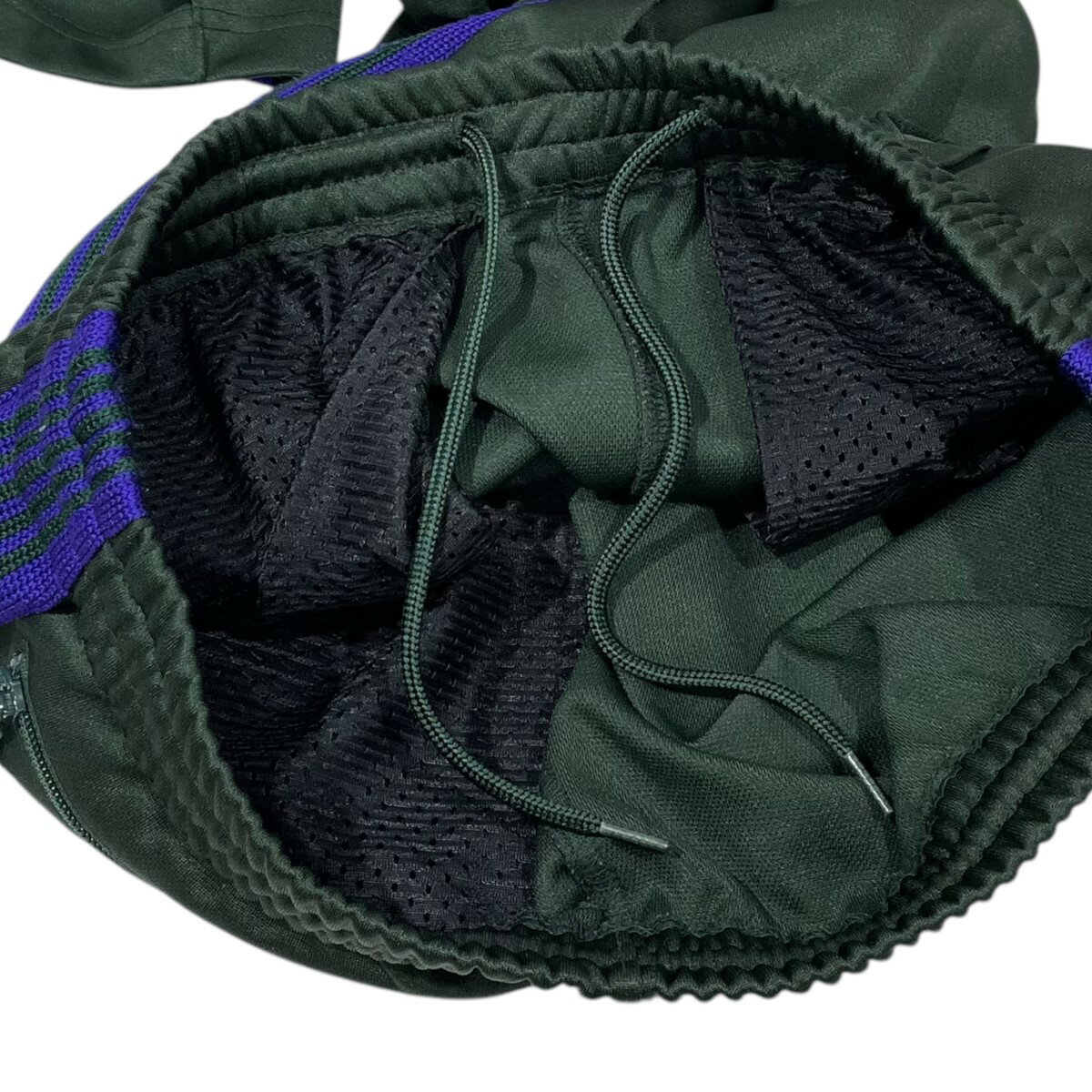 【中古】Needlesイージーパンツ Narrow Track Pant - Poly Smooth ナロートラックパンツ ポリスムース DI172 グリーン・パープル サイズ：M【価格見直し】