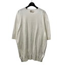 【中古】HERMES 半袖ニット ホワイト サイズ:XL 【300325】(エルメス)