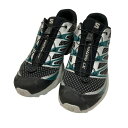 【中古】SALOMON XT-PATHWAY METALLIC ローカットスニーカー 145464 ブラック×グリーン サイズ:JP 26 【300325】(サ...