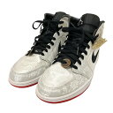 【中古】NIKE×CLOT AIR JORDAN 1 MID SE FEARLESS ハイカットスニーカー CU2804 100 シルバー サイズ:29cm 【...