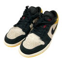 【中古】NIKE AIR JORDAN 1 LOW ローカットスニーカー 553558 127 イエロー×ブラック サイズ:27cm 【300325】(ナイキ)