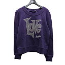 【中古】LOVE MOSCHINO ビジューミニスウェット パープル サイズ:42 【300325】(ラブ モスキーノ)
