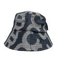 【中古】MARC JACOBS デニムロゴバケットハット インディゴ×グレー サイズ:M/L 【300325】(マークジェイコブス)