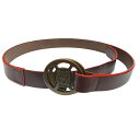 【中古】Jean Paul GAULTIER レザーベルト レッド 【300325】(ジャンポールゴルチェ)
