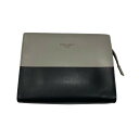 【中古】DOLCE & GABBANA レザーポーチ BM1744 ブラック×グレー 【310325】(ドルチェアンドガッバーナ)